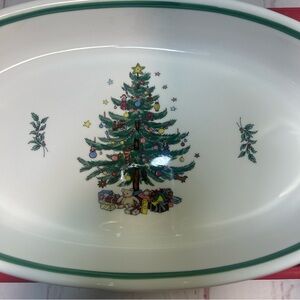 Nikko christmastime oven bakeware oval platter ovenwear excellent condition